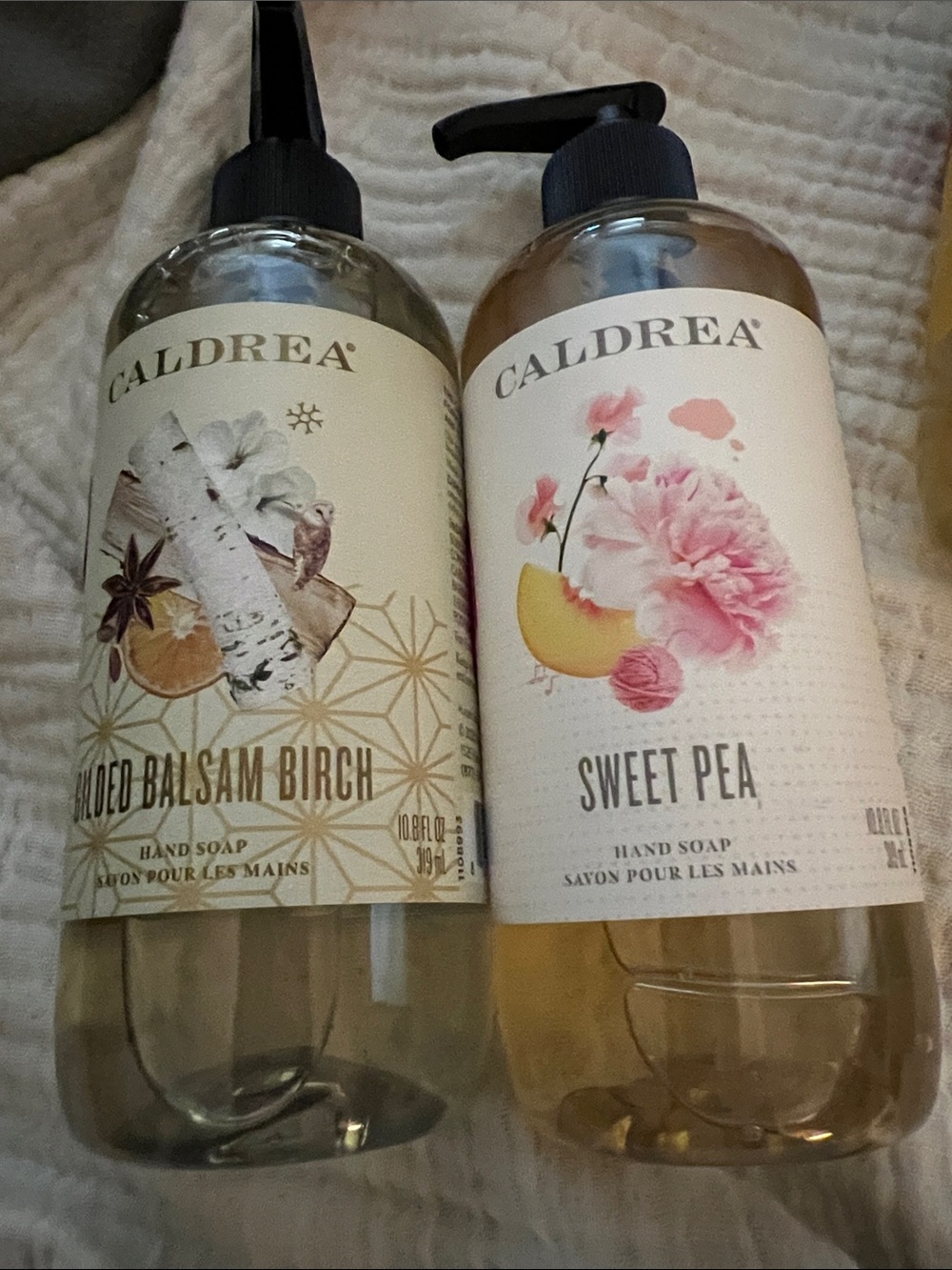 Caldrea 2 hand soaps - Sweet Pea & Gilded Balsam Birch Hand Soap